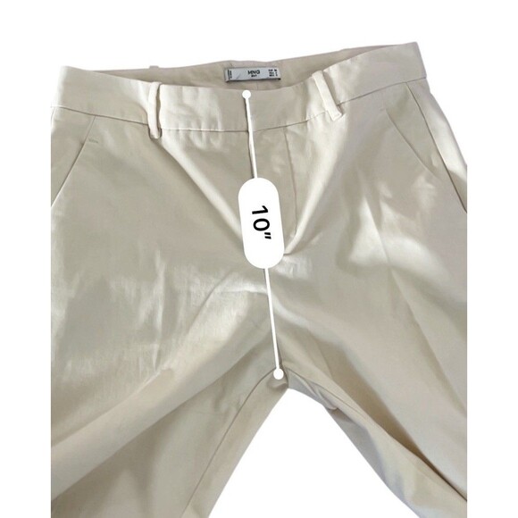 MNG Suit Split Hem Pants in Cream Ivory SZ 4 - Picture 13 of 13